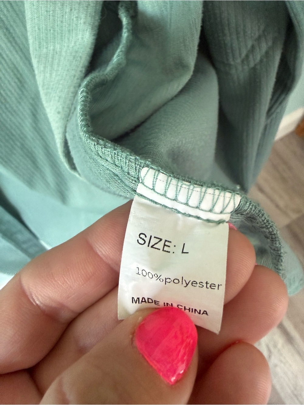 Light Sage Corduroy Button-Up Shirt Size Large - Picture 6 of 10